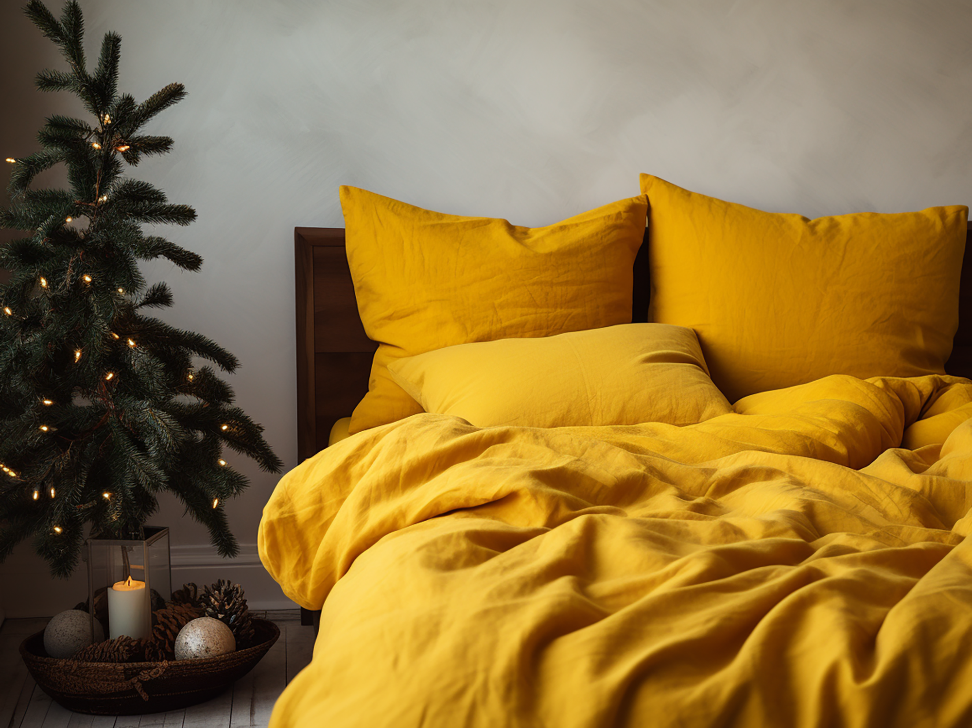 Christmas Turmeric duvet cover