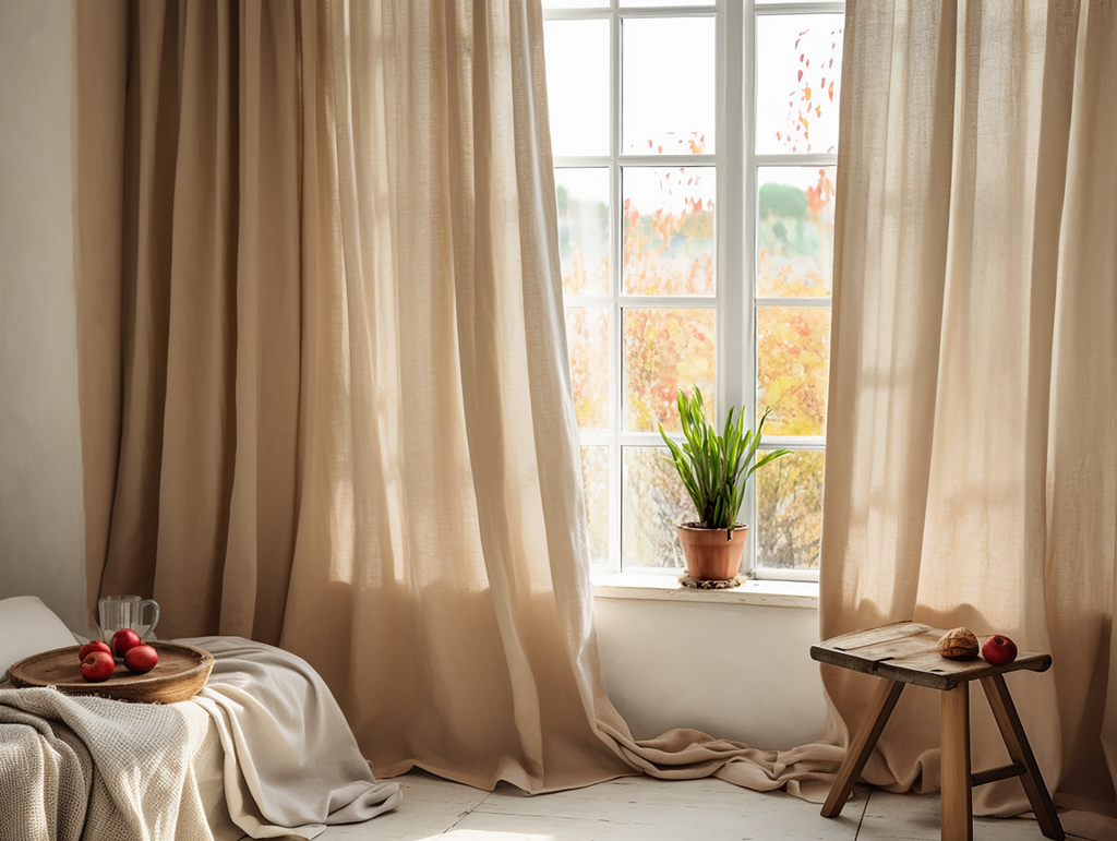 Undyed curtains