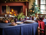 Indigo tablecloth