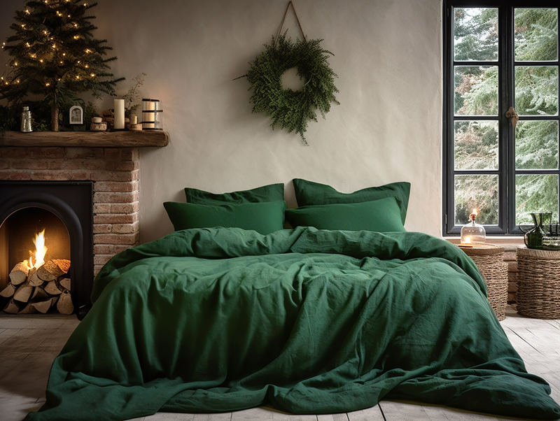 Forest green bedding deals
