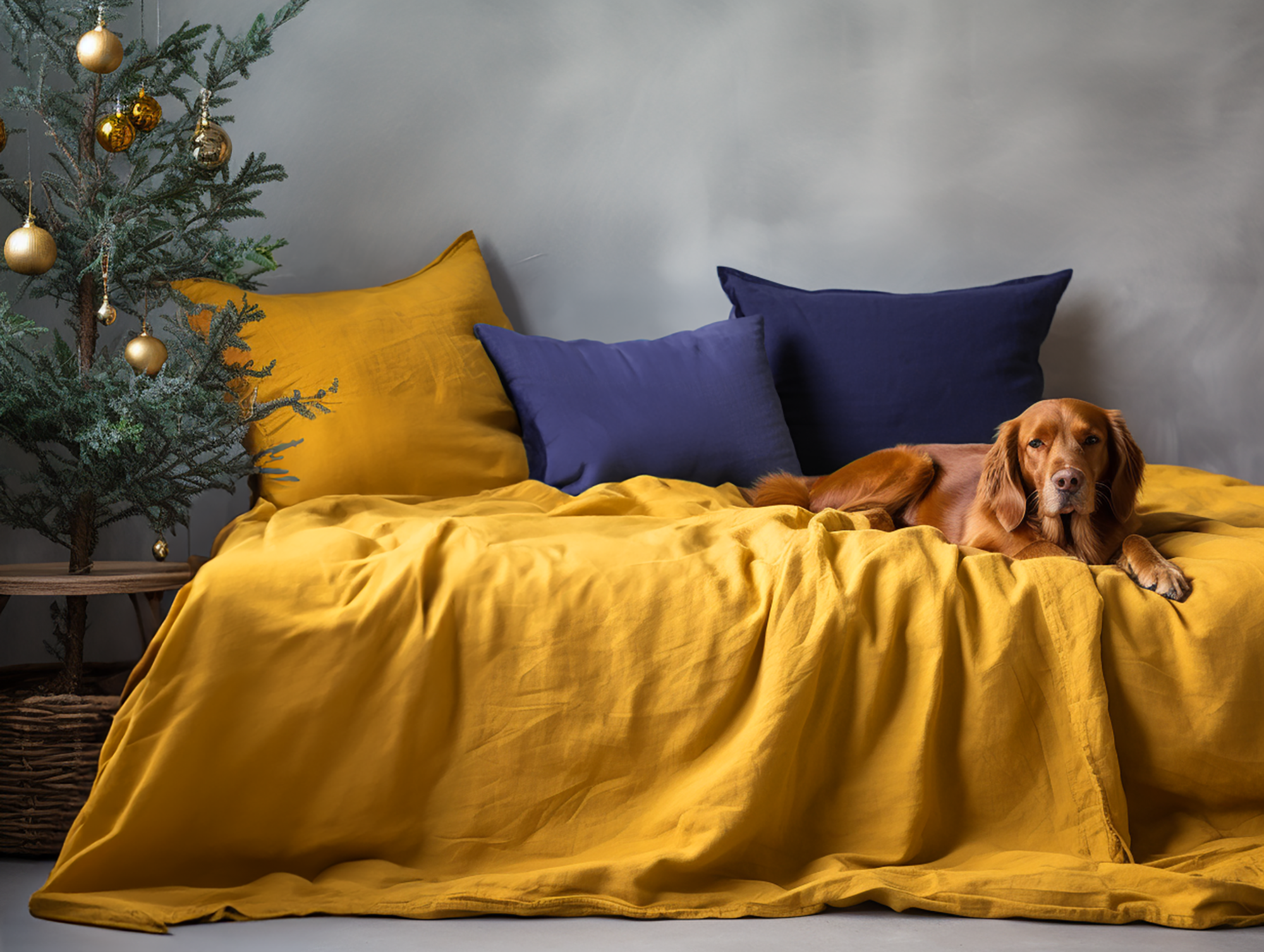 Christmas Turmeric coverlet