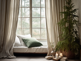 Undyed curtains