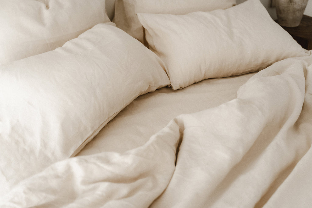 READY TO SHIP 2 Beige linen pillowcase Beige pillow cover King Queen Standard Euro Decorative Square, Lumbar, Custom size Envelope closure