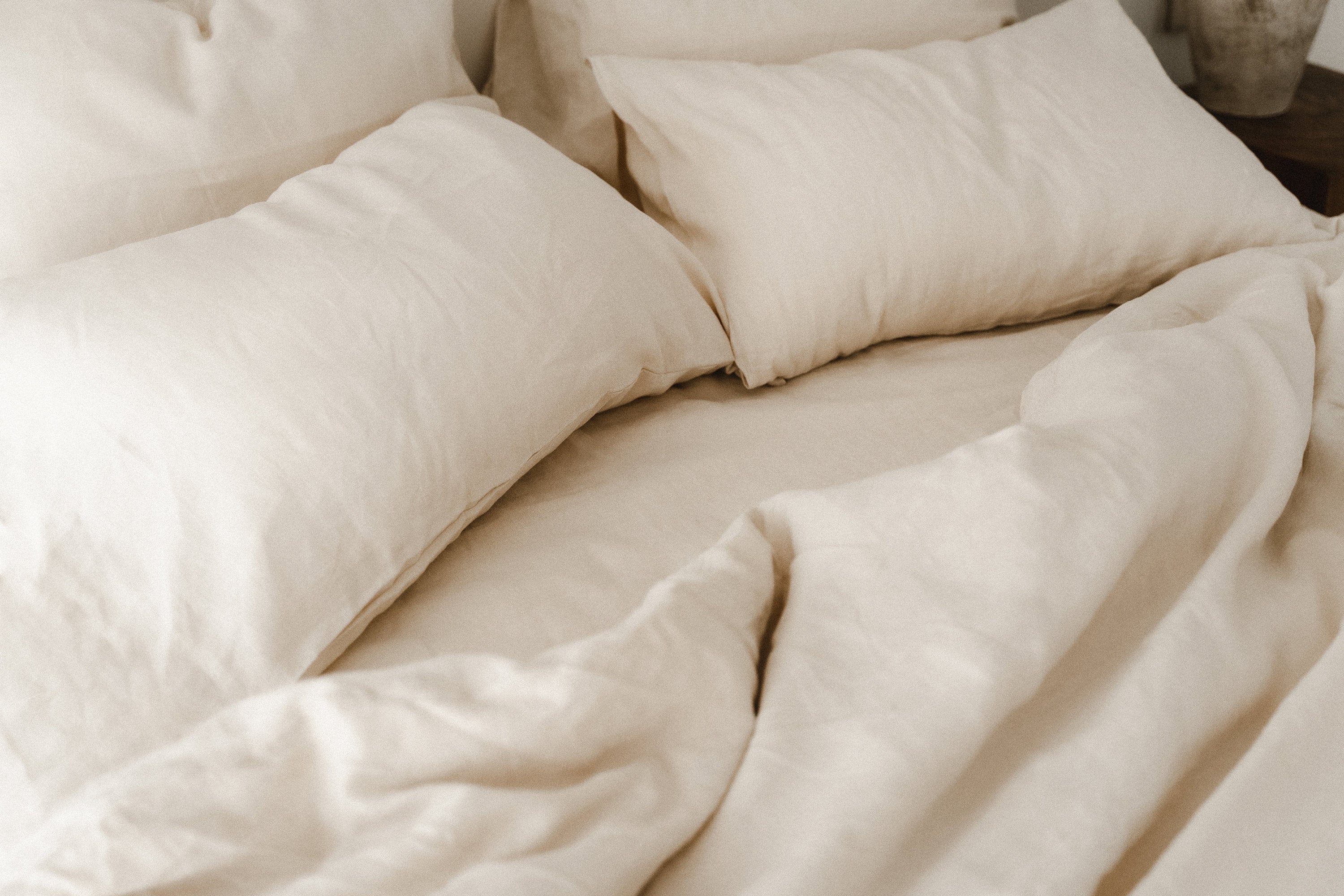 READY TO SHIP 2 Beige linen pillowcase Beige pillow cover King Queen Standard Euro Decorative Square, Lumbar, Custom size Envelope closure