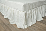 Linen bed skirt
