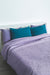 Lavender waffle linen coverlet