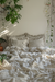 Undyed ruffled pillowcase