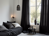 Black linen curtains