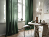 Pine green curtains
