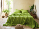 Couvre-lit vert chartreuse