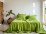 Couvre-lit vert chartreuse