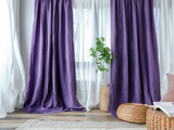 Violet curtains