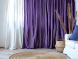 Violet curtains