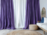 Violet curtains