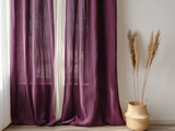 Burgundy curtains