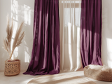 Burgundy curtains