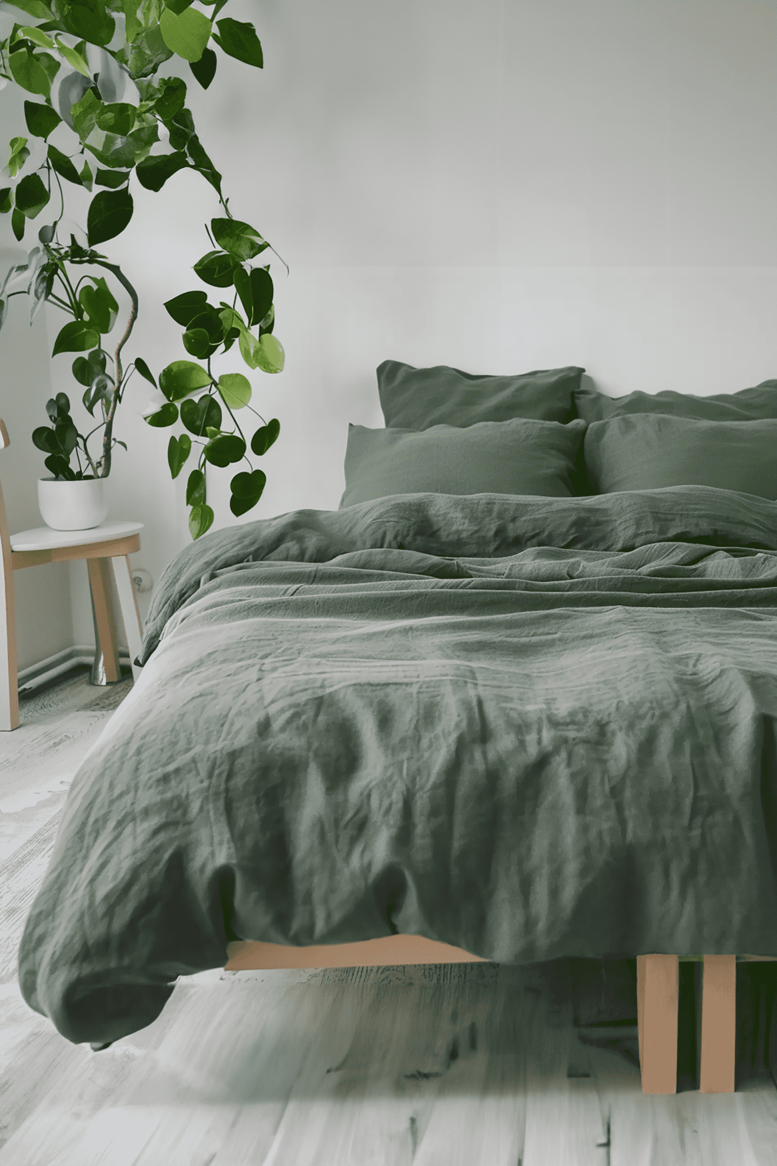 Pine green duvet cover