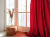 Scarlet red curtains