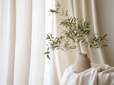 Ivory linen curtains