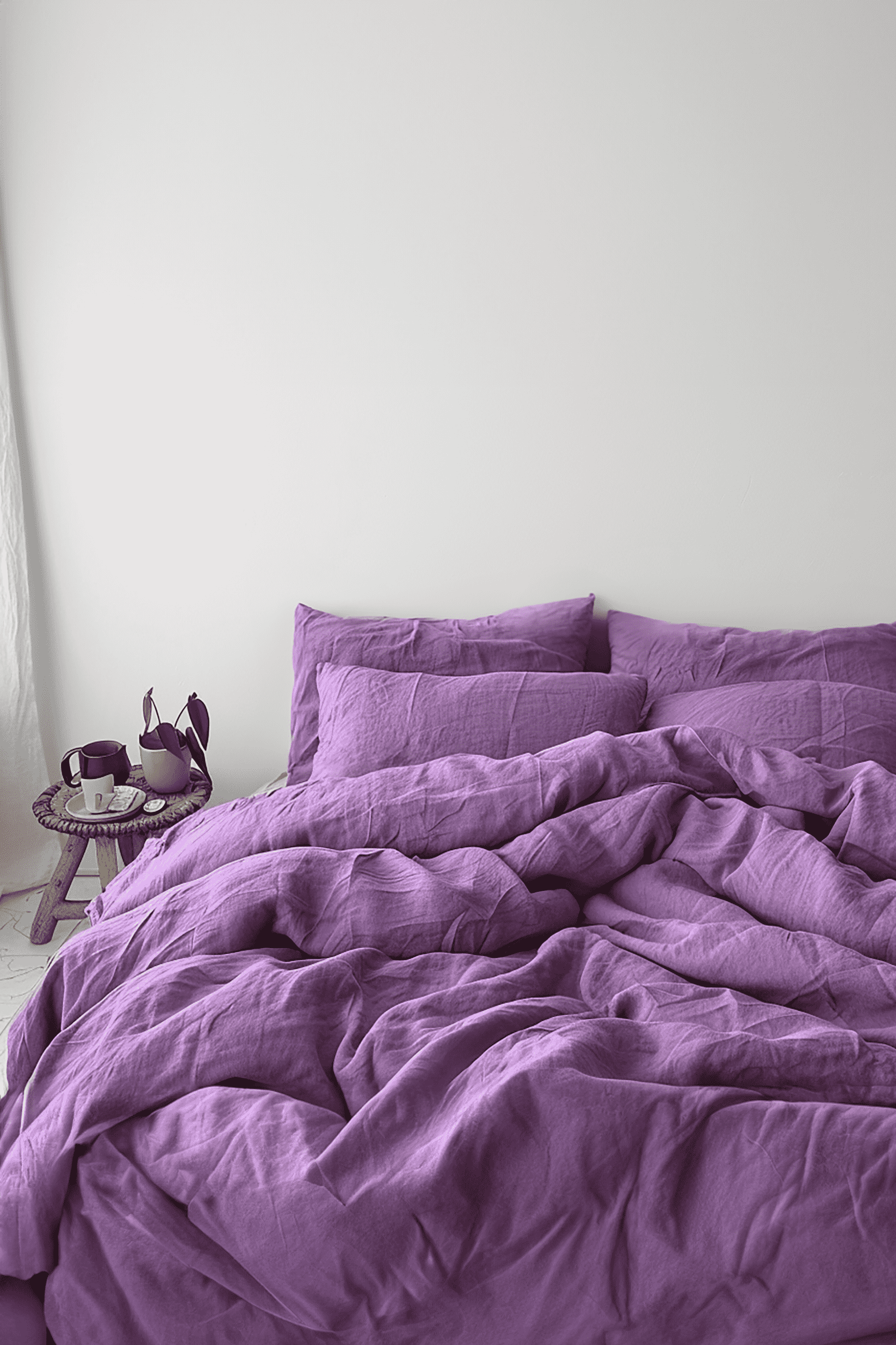 Orchid linen duvet cover