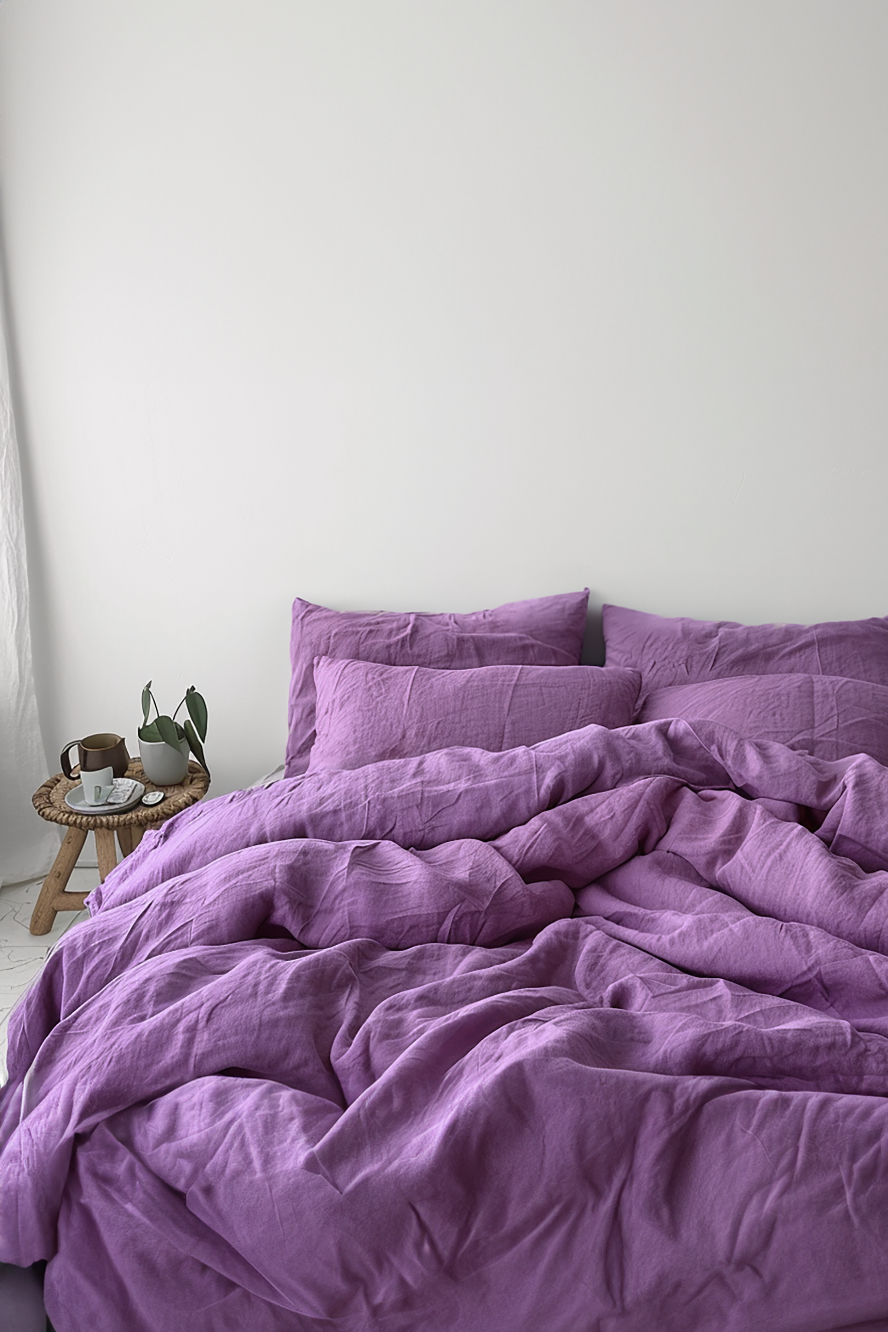 Orchid linen pillowcase