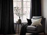 Black linen curtains
