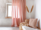 Sunset pink curtains