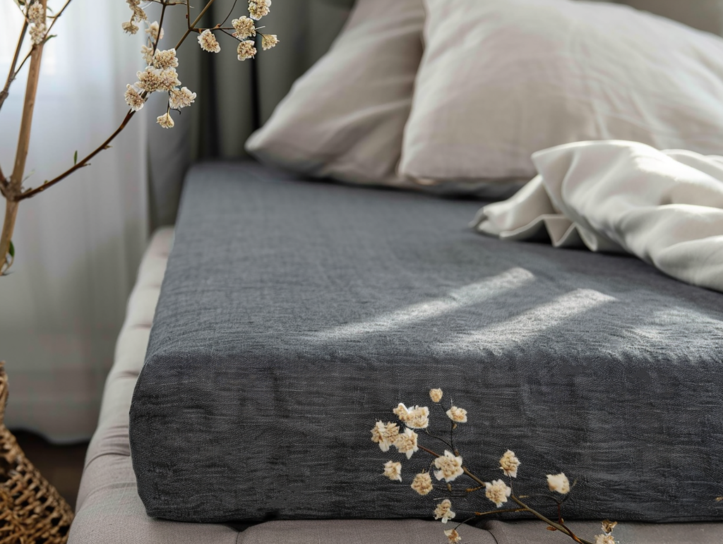 Ensemble de draps gris foncé mélangé