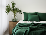 Couvre-lit vert forêt