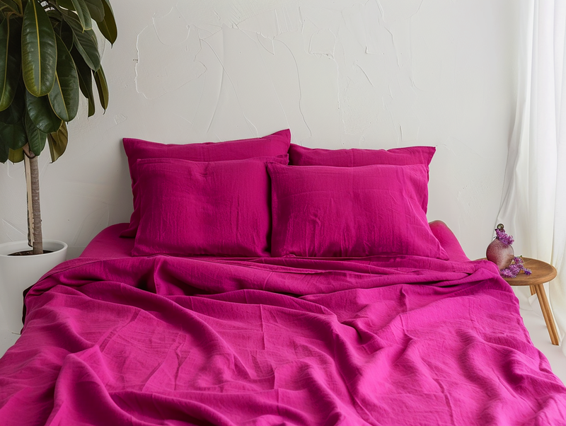 Fuchsia sheet set