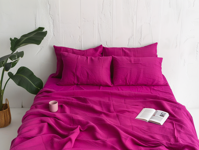 Fuchsia sheet set True Things