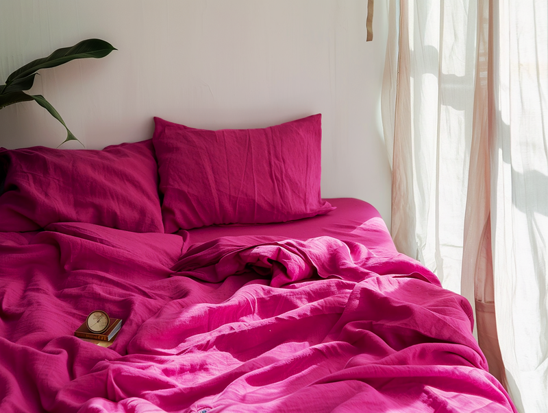 Fuchsia sheet set True Things