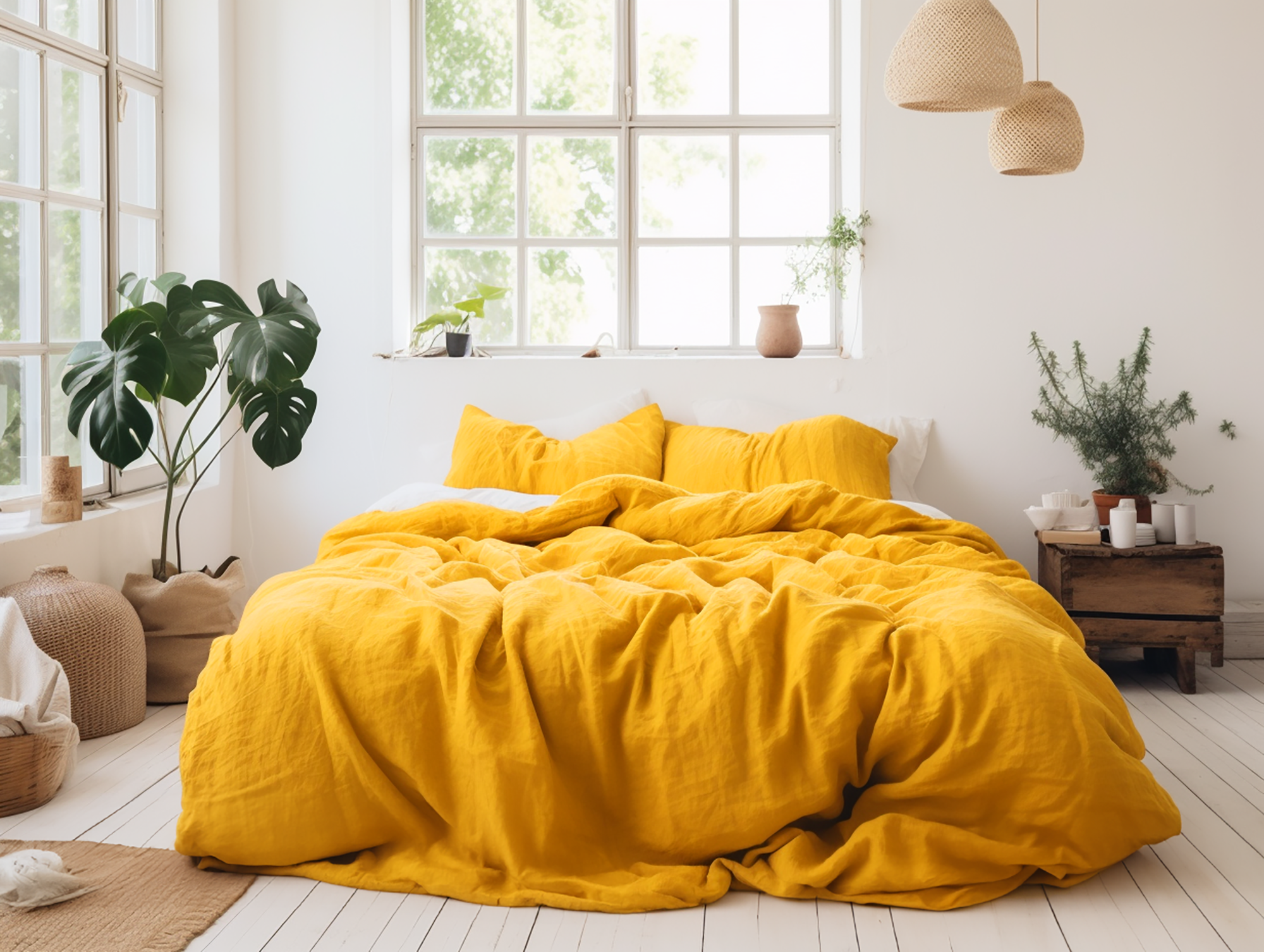 Kurkuma-Bettdecke