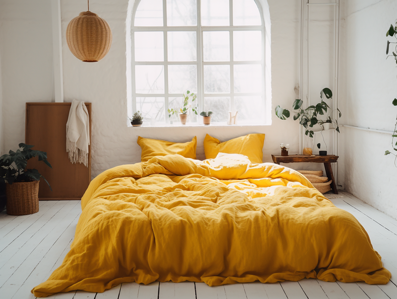 Housse de couette curcuma