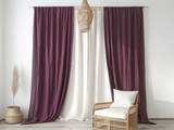 Burgundy curtains