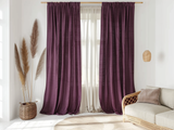 Burgundy curtains