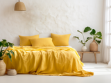 Couvre-lit jaune vif