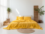 Couvre-lit jaune vif