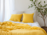 Couvre-lit jaune vif