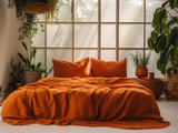 Couvre-lit orange brûlé