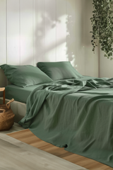 Drap-housse vert pin