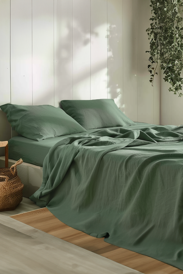 Pine green fitted sheet