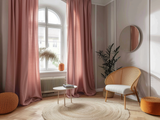Rose pink curtains