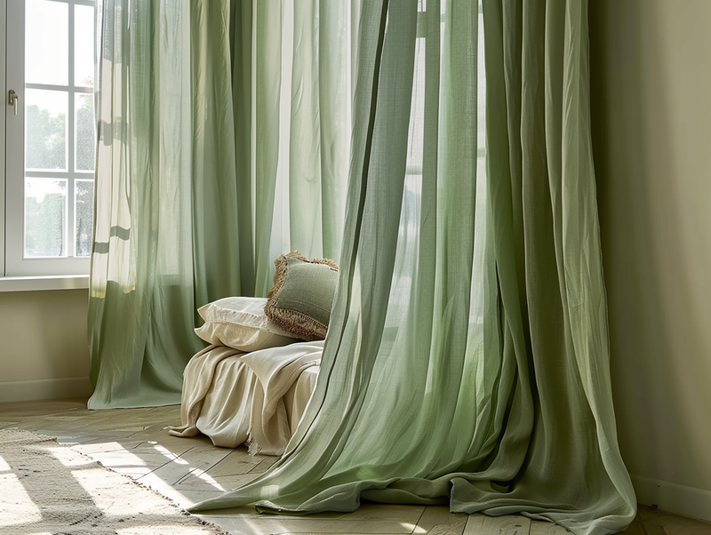 Sage green curtains