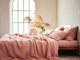 Sunset pink flat sheet