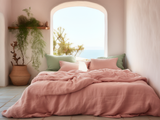 Sonnenuntergangsrosa Bettbezug