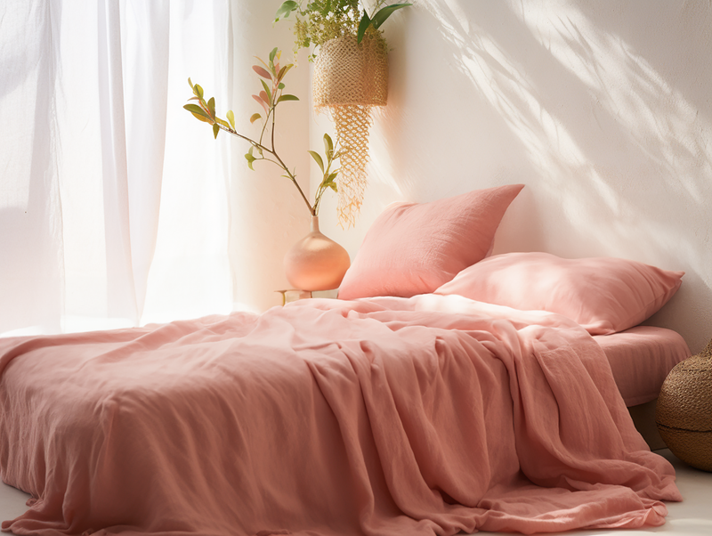 Sunset pink sheet set