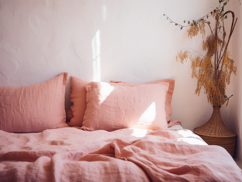 Sunset pink pillowcase