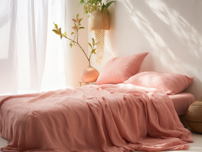 Sunset pink pillowcase