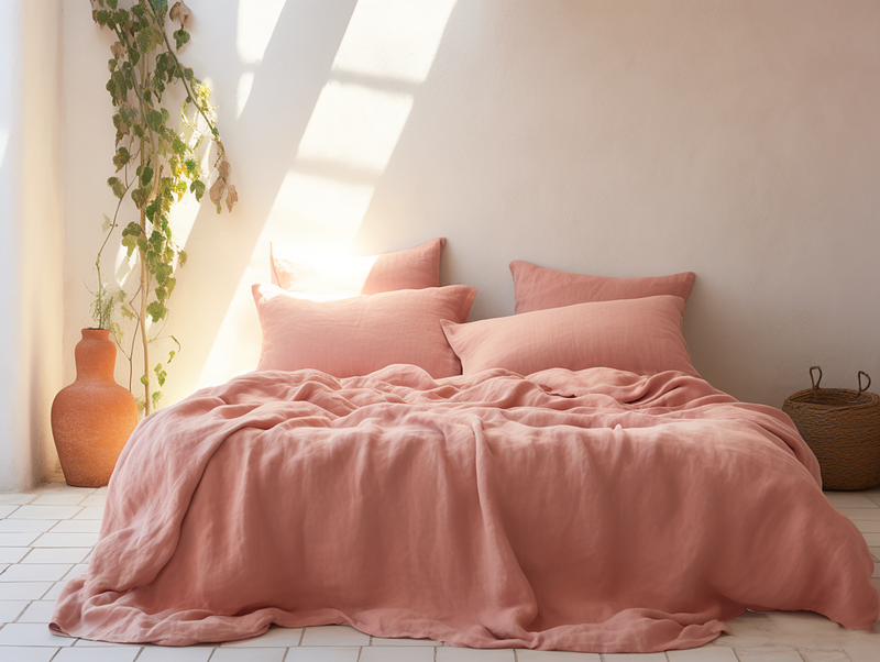 Sunset pink pillowcase